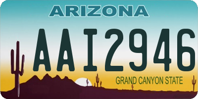 AZ license plate AAI2946
