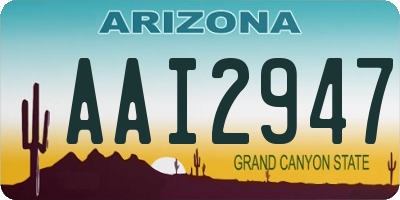 AZ license plate AAI2947