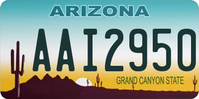 AZ license plate AAI2950