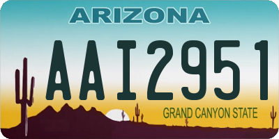 AZ license plate AAI2951