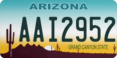 AZ license plate AAI2952