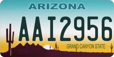 AZ license plate AAI2956