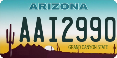 AZ license plate AAI2990