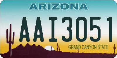 AZ license plate AAI3051