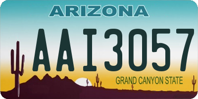 AZ license plate AAI3057