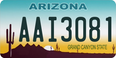 AZ license plate AAI3081