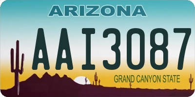 AZ license plate AAI3087