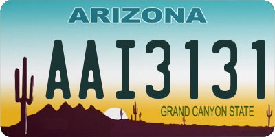 AZ license plate AAI3131