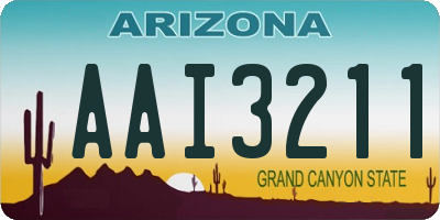 AZ license plate AAI3211