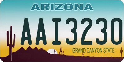 AZ license plate AAI3230