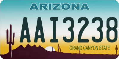 AZ license plate AAI3238