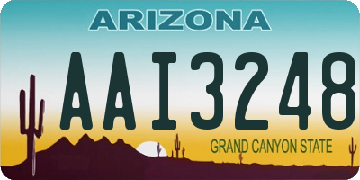 AZ license plate AAI3248
