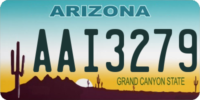 AZ license plate AAI3279