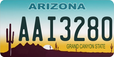 AZ license plate AAI3280