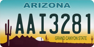 AZ license plate AAI3281