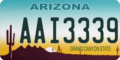 AZ license plate AAI3339