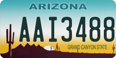 AZ license plate AAI3488