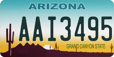 AZ license plate AAI3495