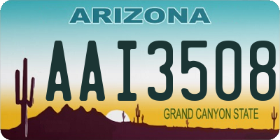 AZ license plate AAI3508