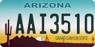 AZ license plate AAI3510