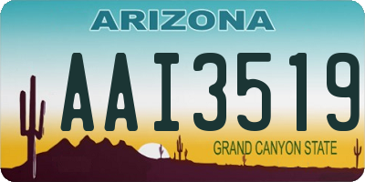 AZ license plate AAI3519