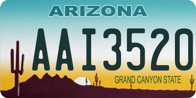 AZ license plate AAI3520