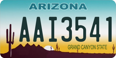 AZ license plate AAI3541