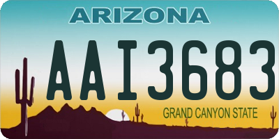 AZ license plate AAI3683