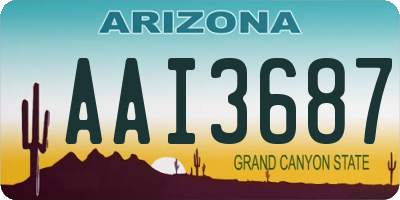 AZ license plate AAI3687