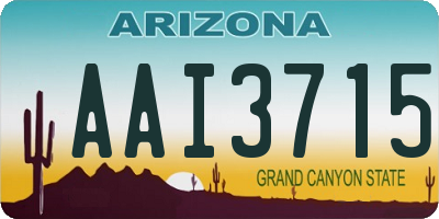 AZ license plate AAI3715