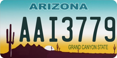 AZ license plate AAI3779