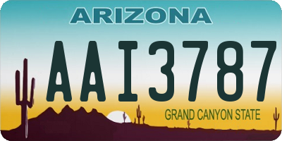 AZ license plate AAI3787