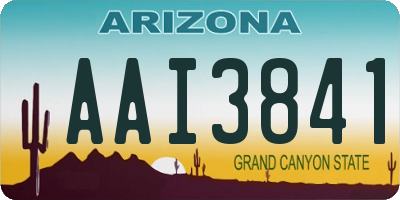 AZ license plate AAI3841