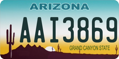 AZ license plate AAI3869