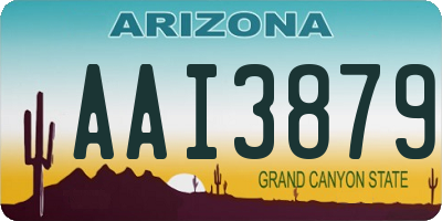 AZ license plate AAI3879
