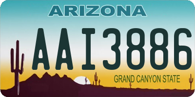 AZ license plate AAI3886