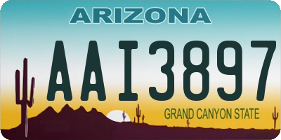 AZ license plate AAI3897