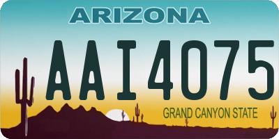 AZ license plate AAI4075
