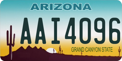 AZ license plate AAI4096