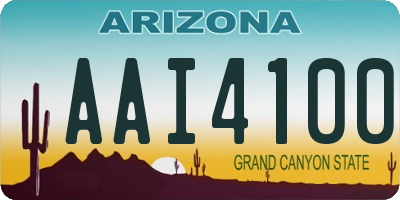 AZ license plate AAI4100