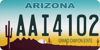 AZ license plate AAI4102