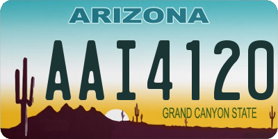 AZ license plate AAI4120