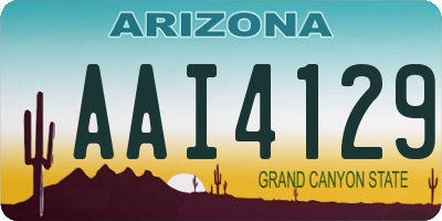 AZ license plate AAI4129