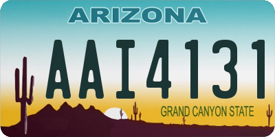 AZ license plate AAI4131