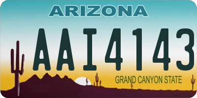 AZ license plate AAI4143