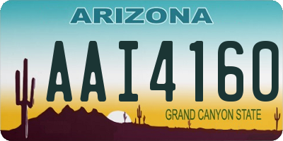 AZ license plate AAI4160