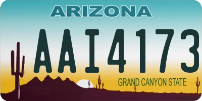 AZ license plate AAI4173
