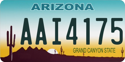 AZ license plate AAI4175