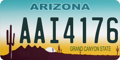 AZ license plate AAI4176