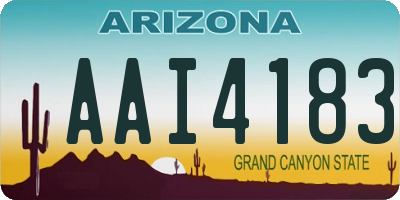 AZ license plate AAI4183